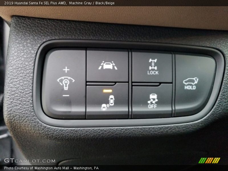 Machine Gray / Black/Beige 2019 Hyundai Santa Fe SEL Plus AWD