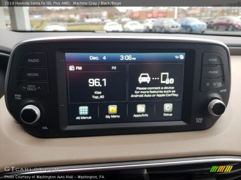 Machine Gray / Black/Beige 2019 Hyundai Santa Fe SEL Plus AWD