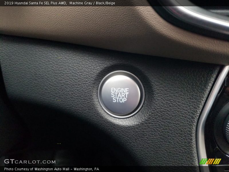 Machine Gray / Black/Beige 2019 Hyundai Santa Fe SEL Plus AWD