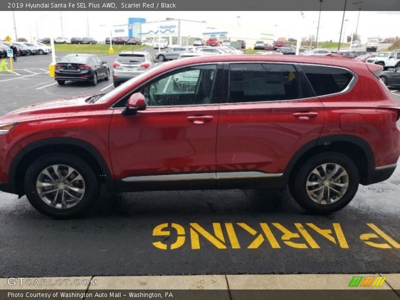 Scarlet Red / Black 2019 Hyundai Santa Fe SEL Plus AWD