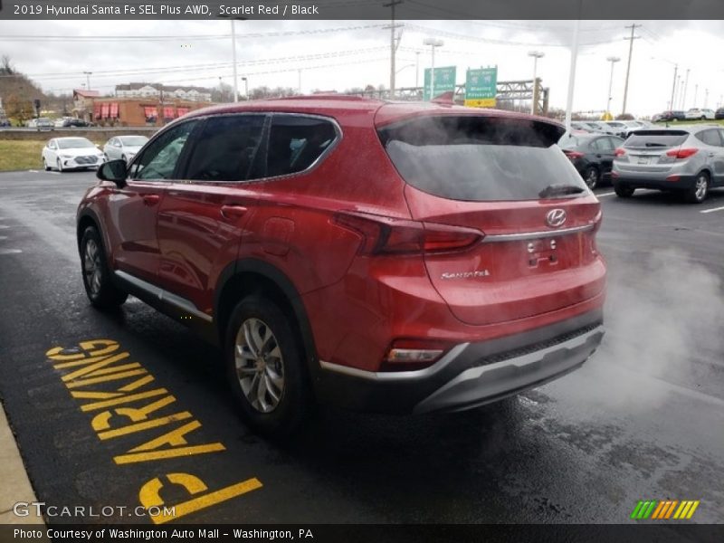 Scarlet Red / Black 2019 Hyundai Santa Fe SEL Plus AWD