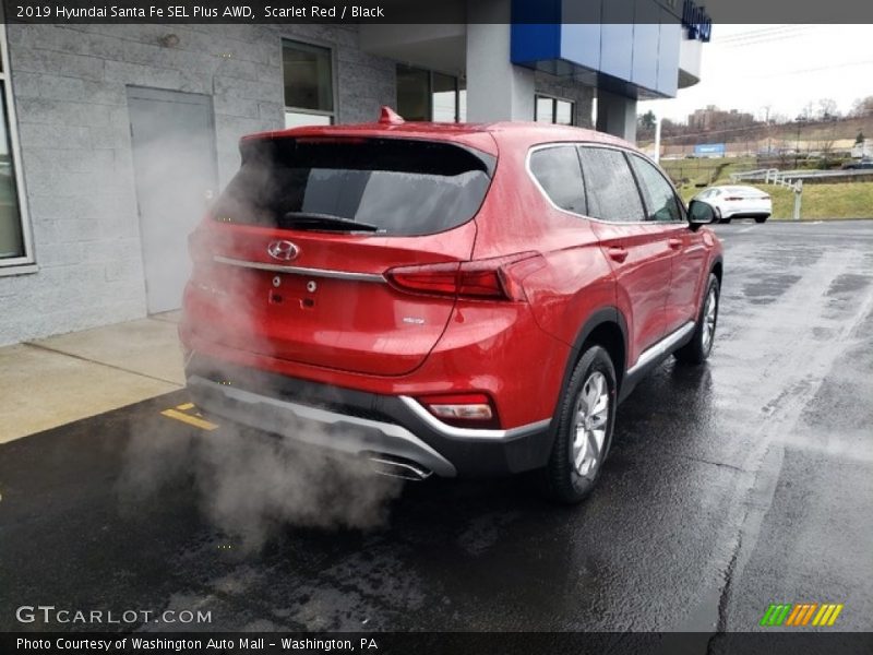 Scarlet Red / Black 2019 Hyundai Santa Fe SEL Plus AWD