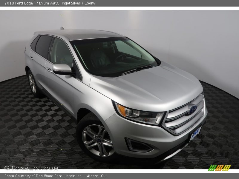 Ingot Silver / Ebony 2018 Ford Edge Titanium AWD