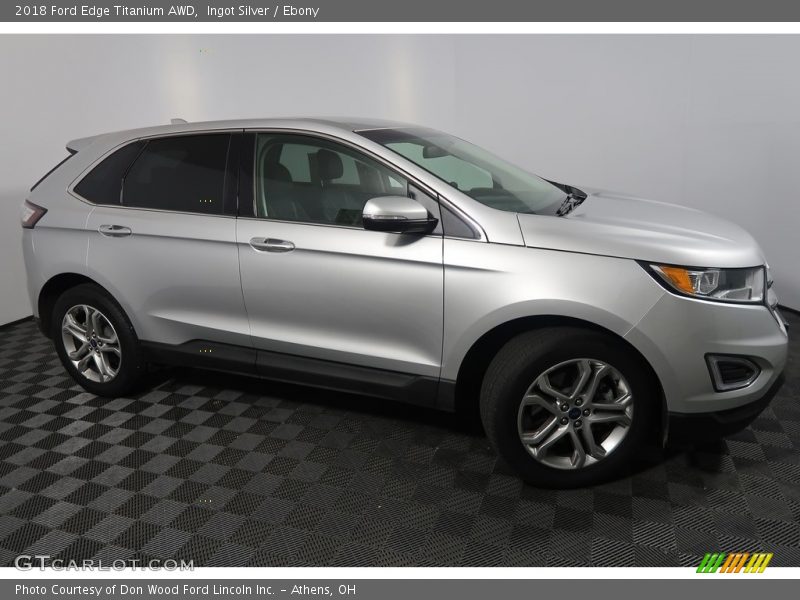 Ingot Silver / Ebony 2018 Ford Edge Titanium AWD