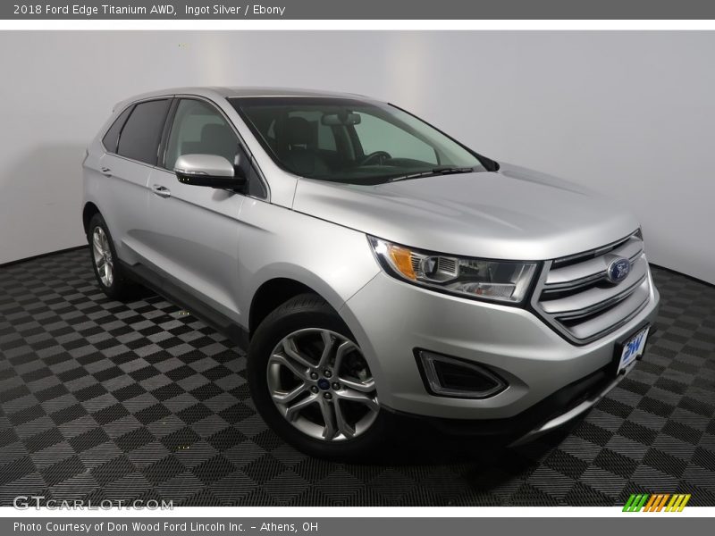 Ingot Silver / Ebony 2018 Ford Edge Titanium AWD