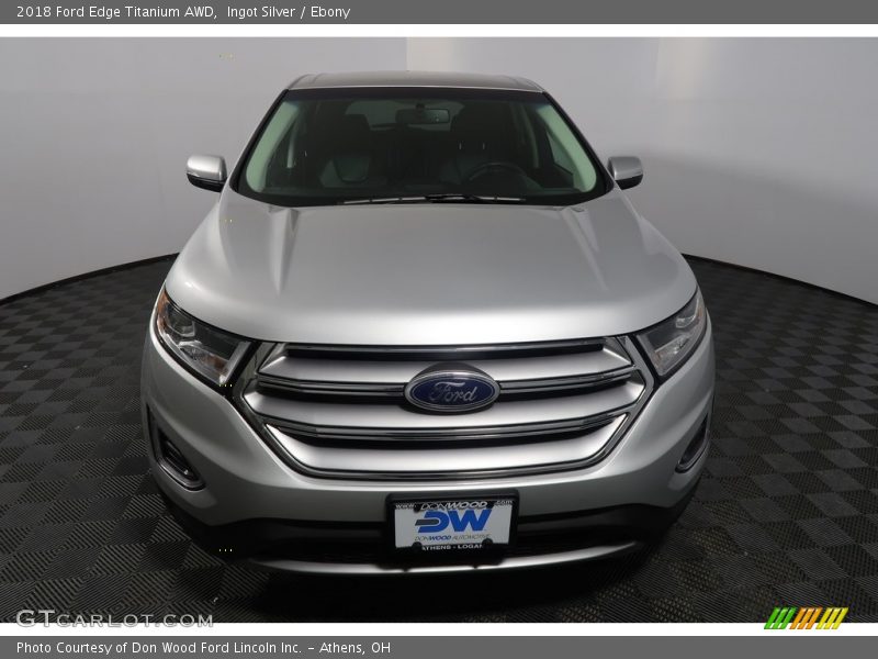 Ingot Silver / Ebony 2018 Ford Edge Titanium AWD