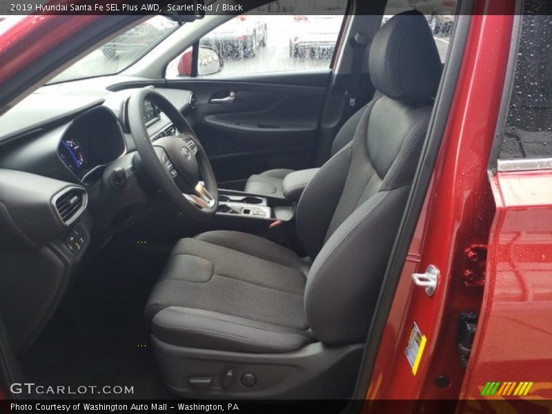 Scarlet Red / Black 2019 Hyundai Santa Fe SEL Plus AWD