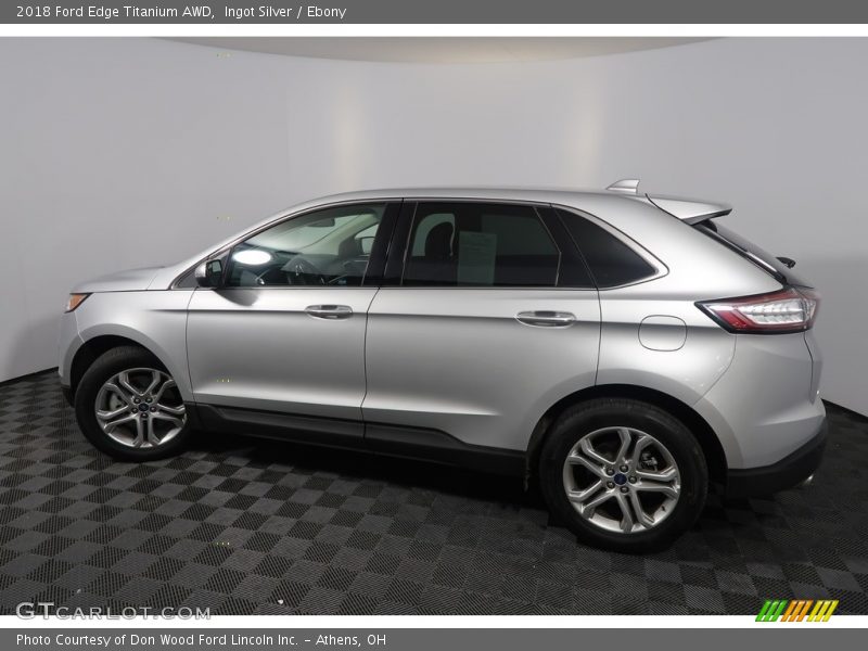 Ingot Silver / Ebony 2018 Ford Edge Titanium AWD