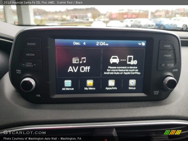Scarlet Red / Black 2019 Hyundai Santa Fe SEL Plus AWD