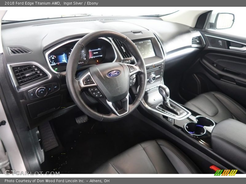 Ingot Silver / Ebony 2018 Ford Edge Titanium AWD
