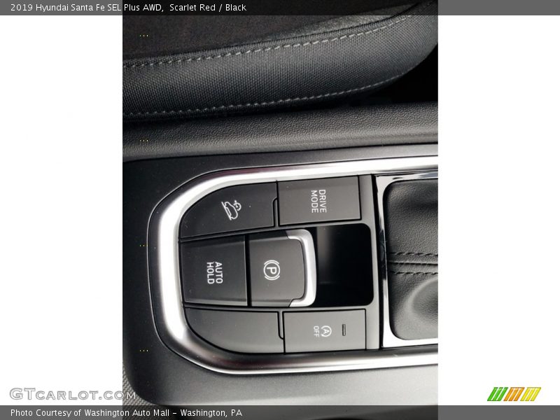 Scarlet Red / Black 2019 Hyundai Santa Fe SEL Plus AWD