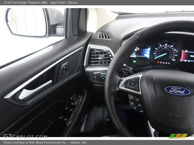 Ingot Silver / Ebony 2018 Ford Edge Titanium AWD