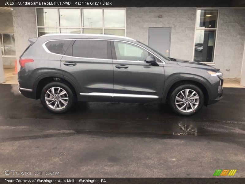 Machine Gray / Black 2019 Hyundai Santa Fe SEL Plus AWD