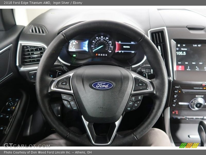 Ingot Silver / Ebony 2018 Ford Edge Titanium AWD