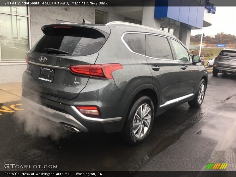 Machine Gray / Black 2019 Hyundai Santa Fe SEL Plus AWD