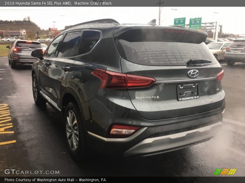 Machine Gray / Black 2019 Hyundai Santa Fe SEL Plus AWD