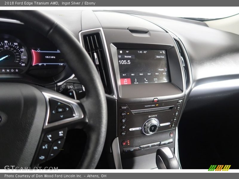 Ingot Silver / Ebony 2018 Ford Edge Titanium AWD