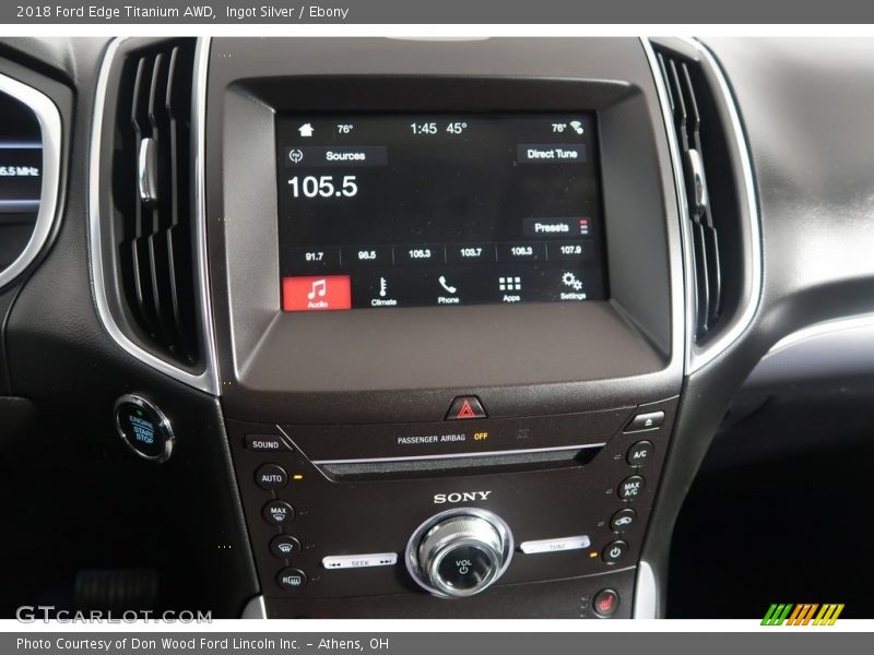 Ingot Silver / Ebony 2018 Ford Edge Titanium AWD