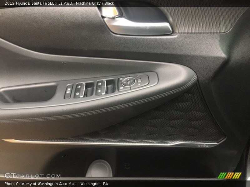 Machine Gray / Black 2019 Hyundai Santa Fe SEL Plus AWD