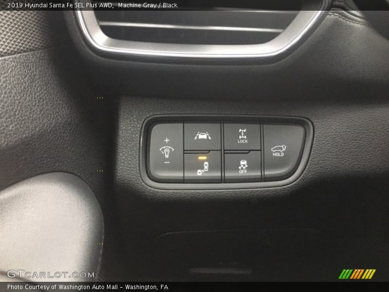 Machine Gray / Black 2019 Hyundai Santa Fe SEL Plus AWD
