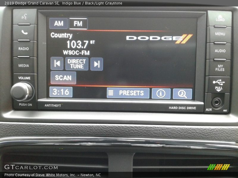 Indigo Blue / Black/Light Graystone 2019 Dodge Grand Caravan SE