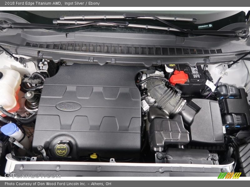 Ingot Silver / Ebony 2018 Ford Edge Titanium AWD