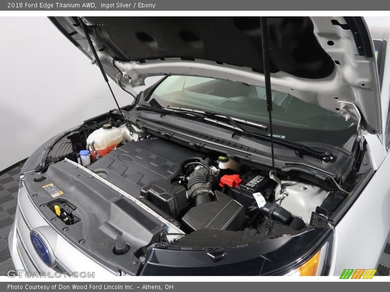 Ingot Silver / Ebony 2018 Ford Edge Titanium AWD