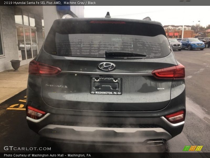 Machine Gray / Black 2019 Hyundai Santa Fe SEL Plus AWD