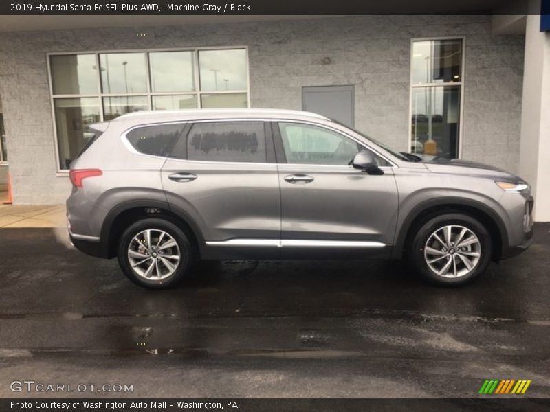 Machine Gray / Black 2019 Hyundai Santa Fe SEL Plus AWD