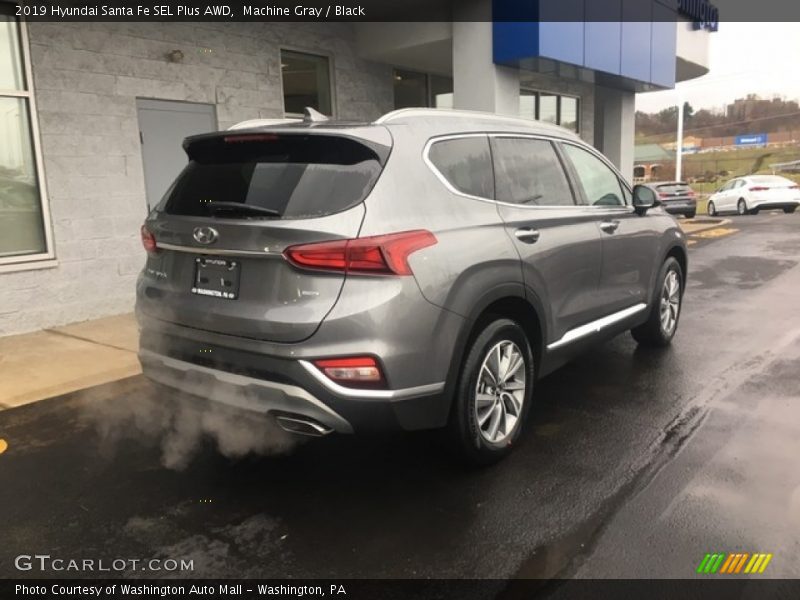 Machine Gray / Black 2019 Hyundai Santa Fe SEL Plus AWD