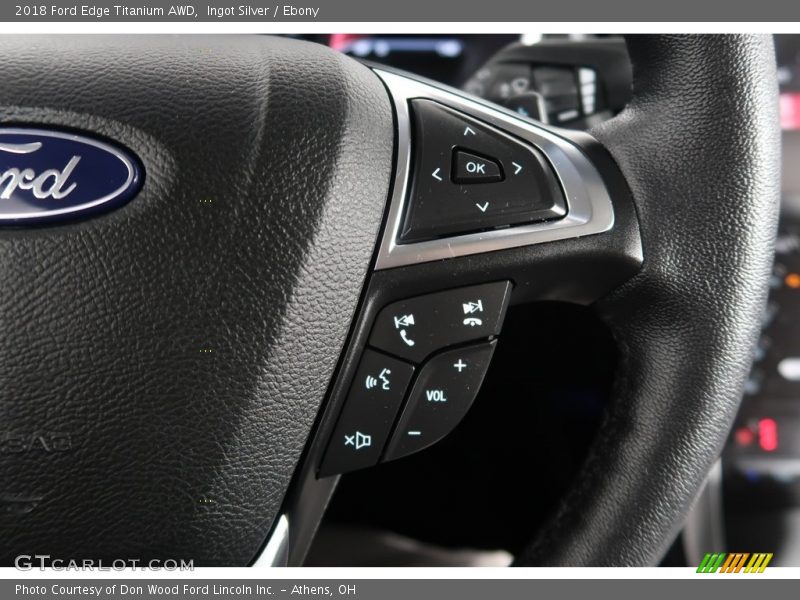 Ingot Silver / Ebony 2018 Ford Edge Titanium AWD
