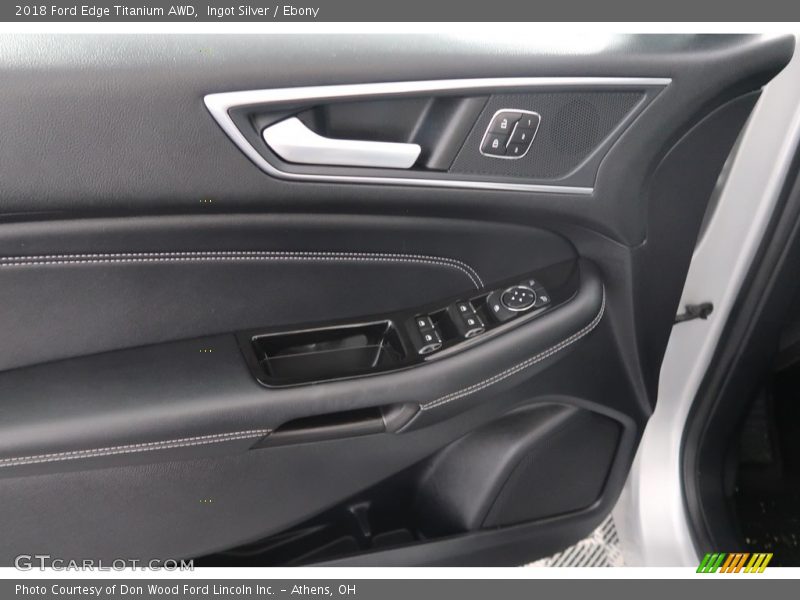 Ingot Silver / Ebony 2018 Ford Edge Titanium AWD