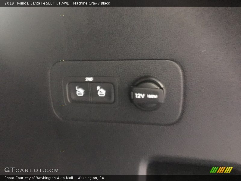 Machine Gray / Black 2019 Hyundai Santa Fe SEL Plus AWD