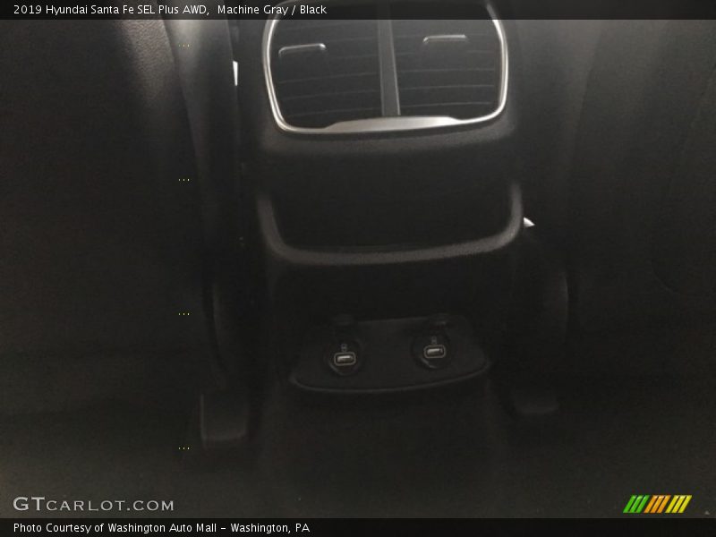 Machine Gray / Black 2019 Hyundai Santa Fe SEL Plus AWD