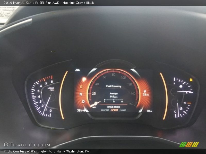Machine Gray / Black 2019 Hyundai Santa Fe SEL Plus AWD