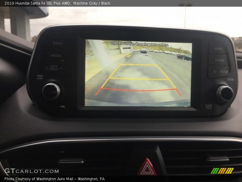 Machine Gray / Black 2019 Hyundai Santa Fe SEL Plus AWD