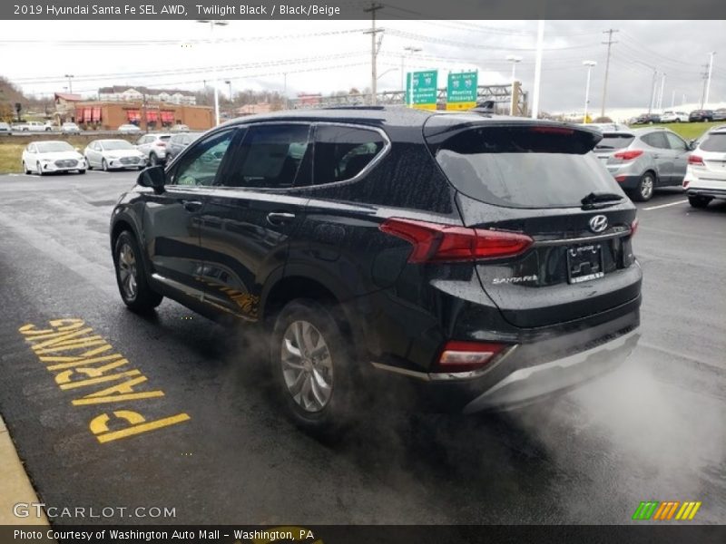 Twilight Black / Black/Beige 2019 Hyundai Santa Fe SEL AWD