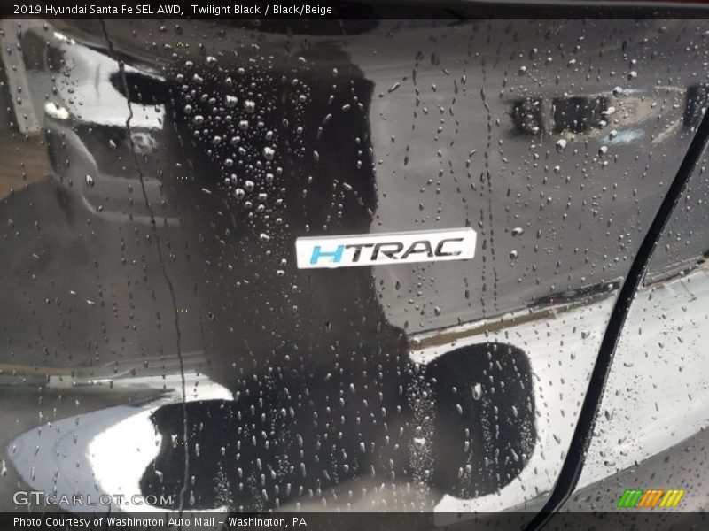 Twilight Black / Black/Beige 2019 Hyundai Santa Fe SEL AWD