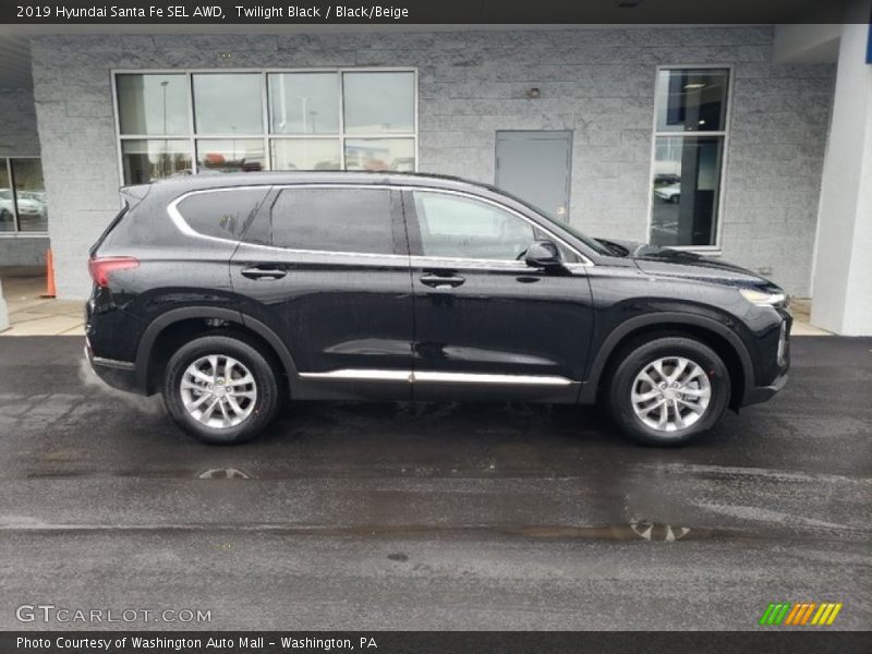 Twilight Black / Black/Beige 2019 Hyundai Santa Fe SEL AWD