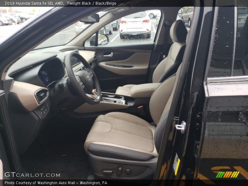 Twilight Black / Black/Beige 2019 Hyundai Santa Fe SEL AWD
