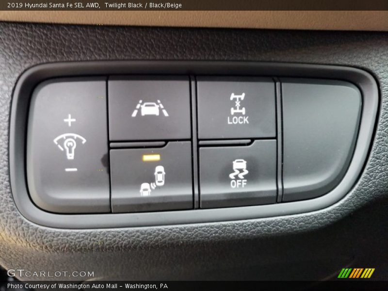 Twilight Black / Black/Beige 2019 Hyundai Santa Fe SEL AWD