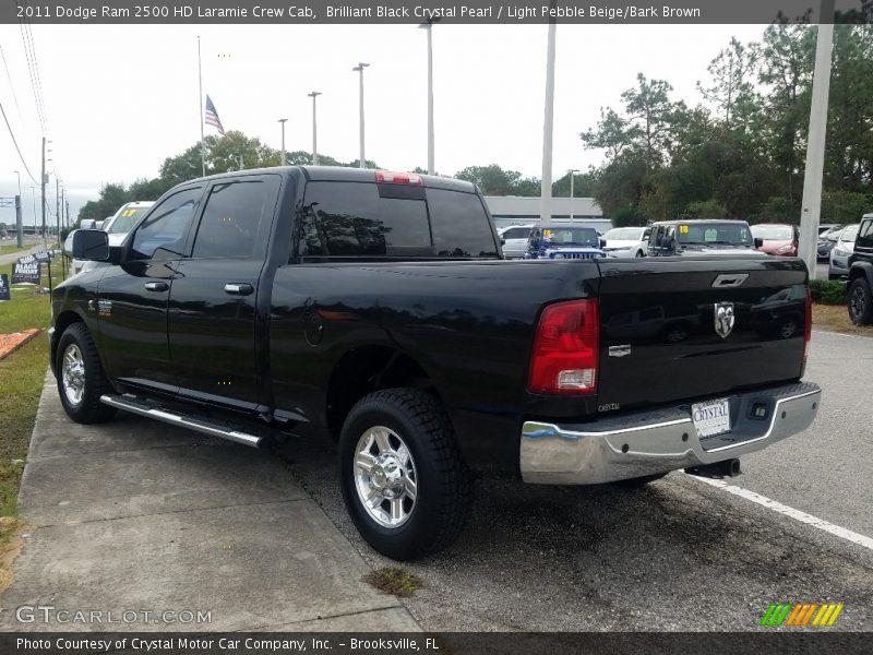 Brilliant Black Crystal Pearl / Light Pebble Beige/Bark Brown 2011 Dodge Ram 2500 HD Laramie Crew Cab
