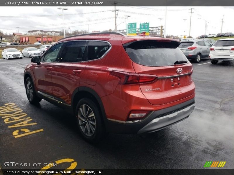 Scarlet Red / Black 2019 Hyundai Santa Fe SEL Plus AWD