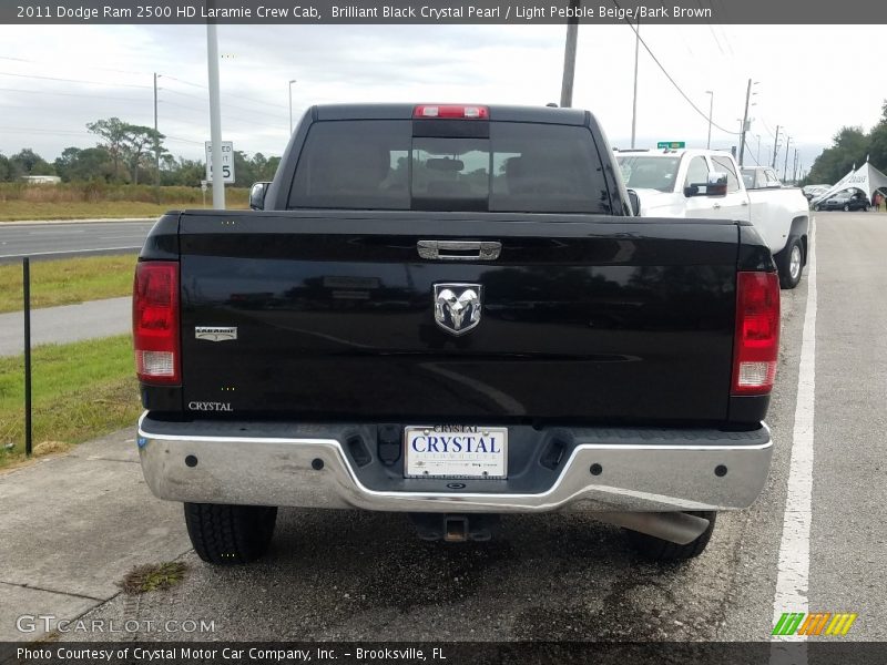 Brilliant Black Crystal Pearl / Light Pebble Beige/Bark Brown 2011 Dodge Ram 2500 HD Laramie Crew Cab