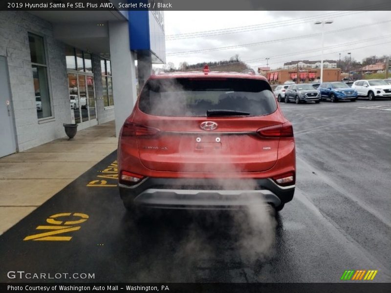 Scarlet Red / Black 2019 Hyundai Santa Fe SEL Plus AWD