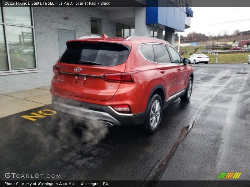 Scarlet Red / Black 2019 Hyundai Santa Fe SEL Plus AWD