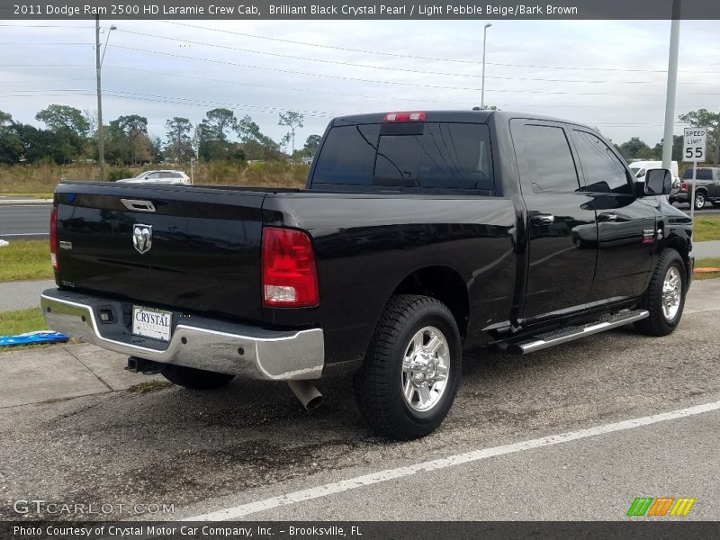 Brilliant Black Crystal Pearl / Light Pebble Beige/Bark Brown 2011 Dodge Ram 2500 HD Laramie Crew Cab