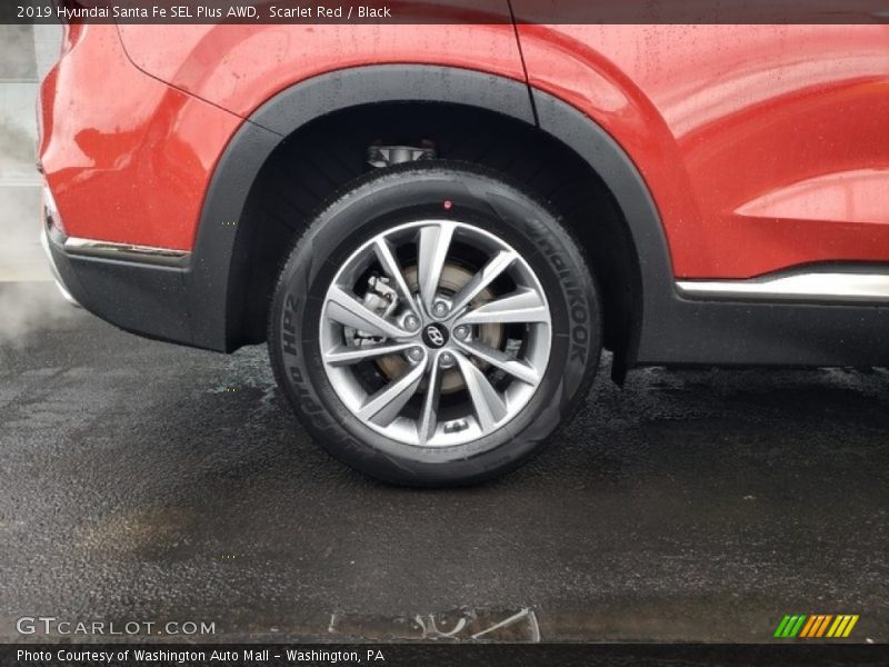 Scarlet Red / Black 2019 Hyundai Santa Fe SEL Plus AWD
