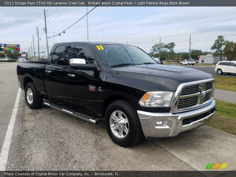 Brilliant Black Crystal Pearl / Light Pebble Beige/Bark Brown 2011 Dodge Ram 2500 HD Laramie Crew Cab