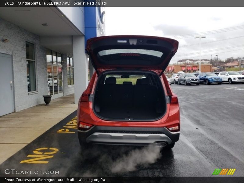 Scarlet Red / Black 2019 Hyundai Santa Fe SEL Plus AWD